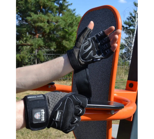 Рукавички для фітнесу Power System PS-2850 Raw Power M, чорно-сірі