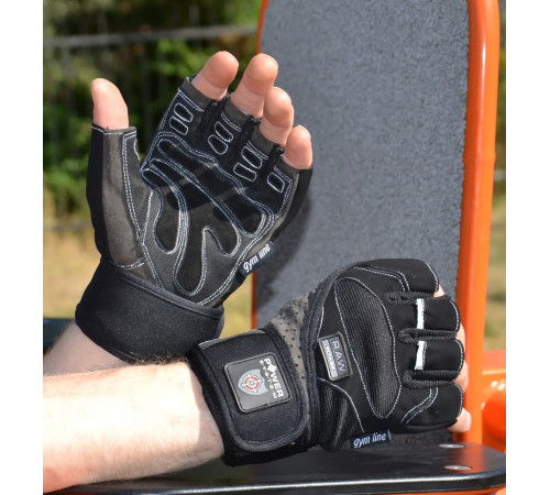 Рукавички для фітнесу Power System PS-2850 Raw Power M, чорно-сірі