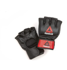 Рукавички для тренінгу ММА Reebok Gloves Leather розмір S, чорно-червоні