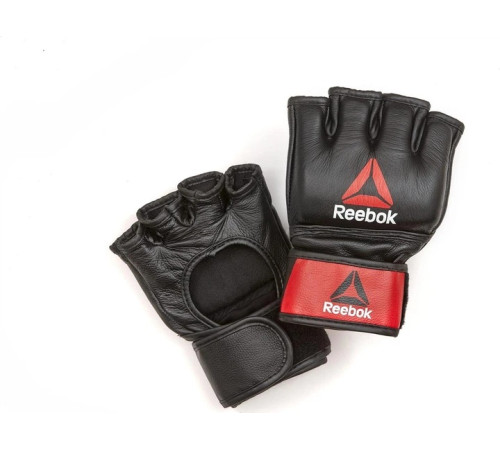 Рукавички для тренінгу ММА Reebok Gloves Leather розмір S, чорно-червоні
