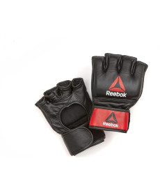 Рукавички для тренінгу ММА Reebok Gloves Leather розмір XL, чорно-червоні