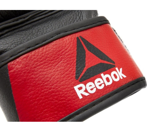Рукавички для тренінгу ММА Reebok Gloves Leather розмір XL, чорно-червоні