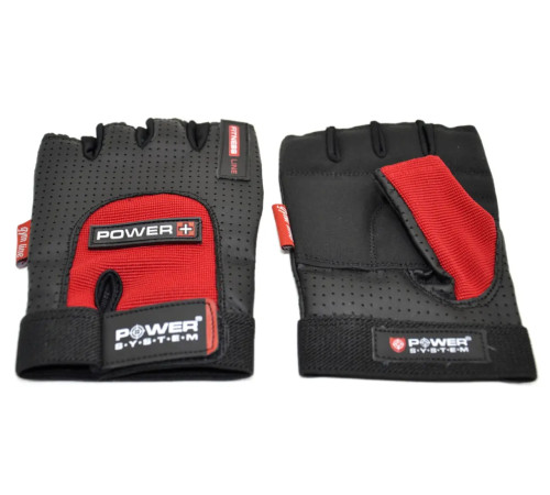 Рукавички для фітнесу Power System PS-2500 Power Plus L, чорно-червоні