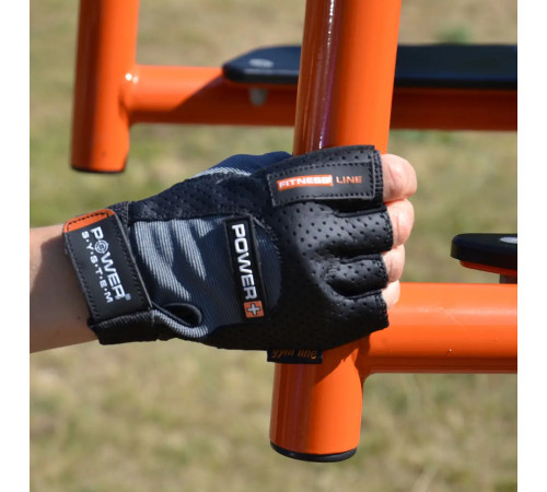 Рукавички для фітнесу Power System PS-2500 Power Plus M, чорно-сірі