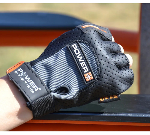 Рукавички для фітнесу Power System PS-2500 Power Plus L, чорно-сірі