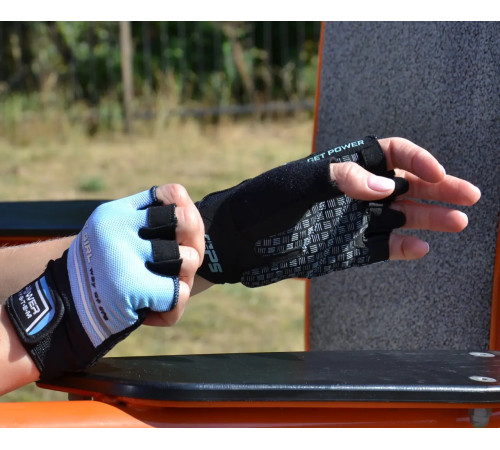 Рукавички для фітнесу жіночі Power System PS-2920 Evo S, блакитні