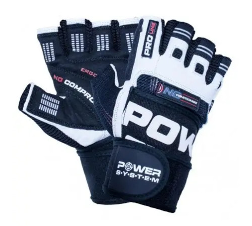 Рукавички для фітнесу Power System PS-2700 No Compromise XXL, чорно-білі