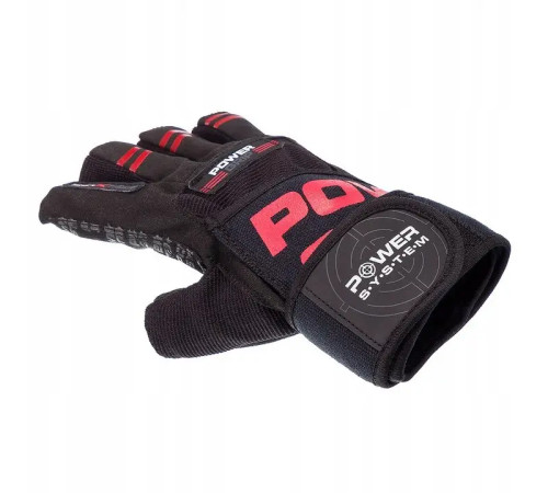 Рукавички для фітнесу Power System PS-2800 M, чорно-червоні