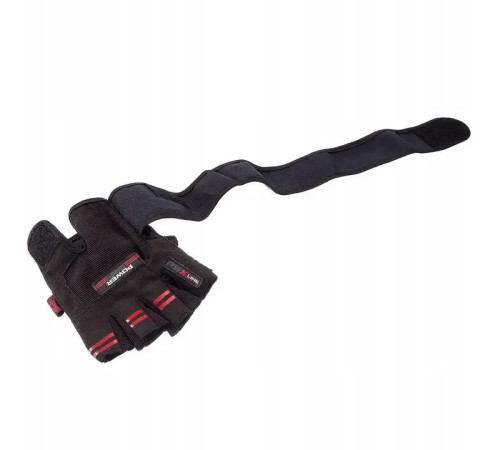 Рукавички для фітнесу Power System PS-2800 M, чорно-червоні