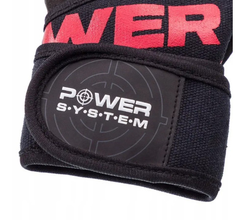 Рукавички для фітнесу Power System PS-2800 M, чорно-червоні