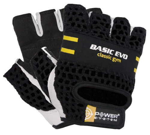 Рукавички для фітнесу Power System PS-2100 Basic EVO M, чорно-жовті