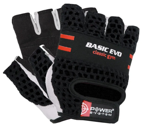 Рукавички для фітнесу Power System PS-2100 Basic EVO XS, чорно-червоні