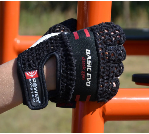 Рукавички для фітнесу Power System PS-2100 Basic EVO S, чорно-червоні