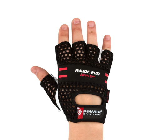 Рукавички для фітнесу Power System PS-2100 Basic EVO M, чорно-червоні