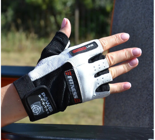 Рукавички для фітнесу Power System PS-2300 Fitness XS, чорно-білі