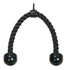 Канат для тяги York Fitness подвійний хват на трицепс з обертовим підвісом, хром