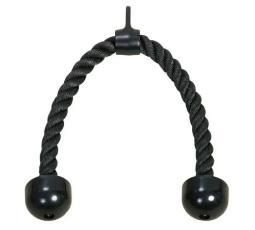 Канат для тяги York Fitness подвійний хват на трицепс з обертовим підвісом, хром