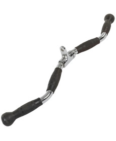 Ручка для верхньої тяги York Fitness 70см W-подібна з гумовими рукоятками, хром