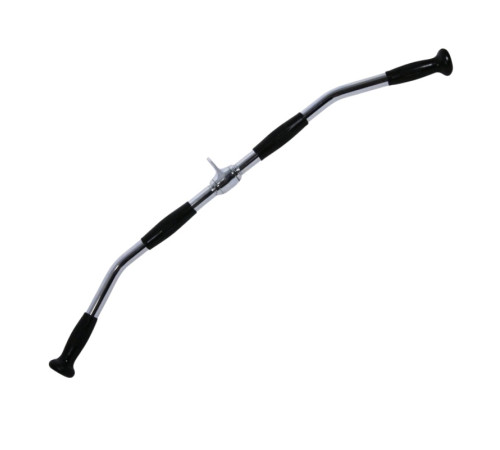 Ручка для верхньої тяги York Fitness 91см вигнута з гумовими рукоятками, хром Ручка для верхньої тяги York Fitness 91см вигнута з гумовими рукоятками, хром