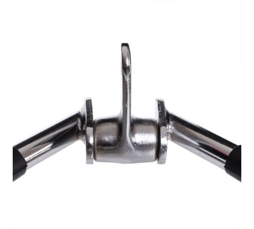 Ручка для верхньої тяги York Fitness V-подібна на трицепс з обертовим підвісом та гумовими рукоятками, хром