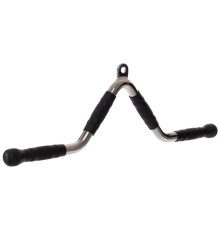 Ручка для тяги York Fitness V-подібна багатофункціональна з гумовими рукоятками, хром