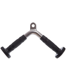 Ручка для тяги York Fitness V-подібна на трицепс з гумовими рукоятками, хром