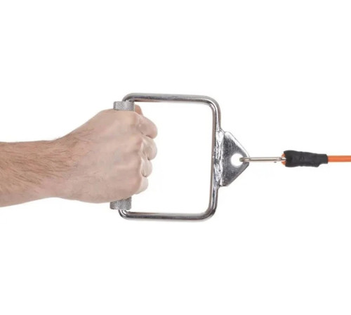 Ручка для тяги York Fitness одинарна на дельту/біцепс, хром