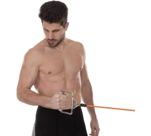 Ручка для тяги York Fitness одинарна на дельту/біцепс, хром