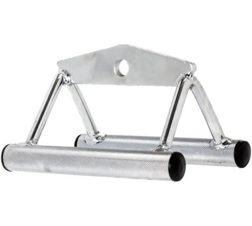 Ручка для тяги York Fitness подвійна (вузький паралельний хват), хром