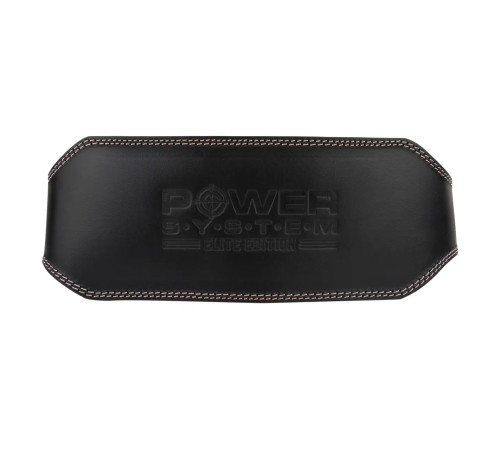 Пояс для бодібілдингу шкіряний Power System PS-3030 Elite Edition - чорний/ розмір M