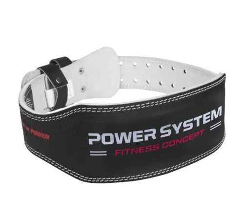 Пояс для бодібілдингу шкіряний Power System PS-3100 - чорний/ розмір XL