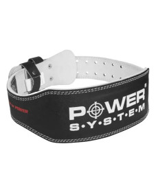 Пояс для бодібілдингу шкіряний Power System PS-3250 - чорний/ розмір  S