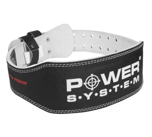 Пояс для бодібілдингу шкіряний Power System PS-3250 - чорний/ розмір S