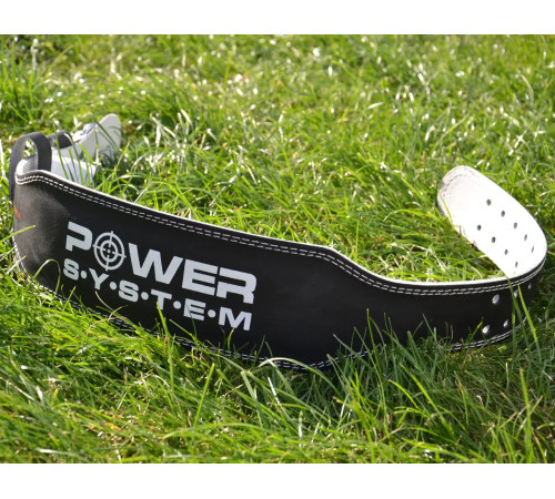Пояс для бодібілдингу шкіряний Power System PS-3250 - чорний/ розмір M