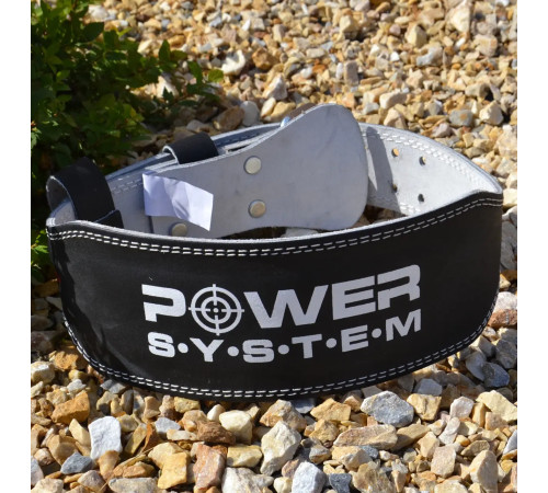 Пояс для бодібілдингу шкіряний Power System PS-3250 - чорний/ розмір L