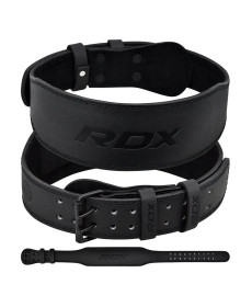 Пояс для бодібілдингу шкіряний  RDX 4 - чорний/ розмір M