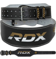 Пояс для бодібілдингу шкіряний  RDX 6 - чорний/ розмір S