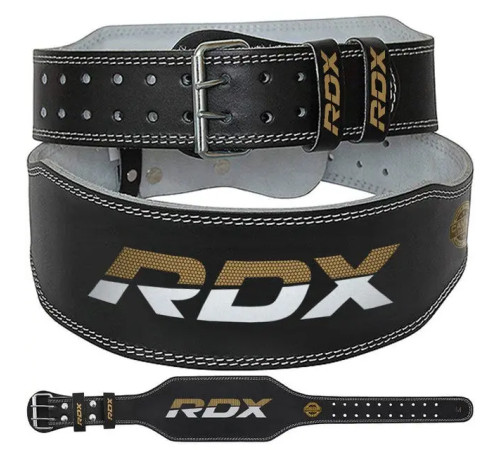 Пояс для бодібілдингу шкіряний RDX 6 - чорний/ розмір S