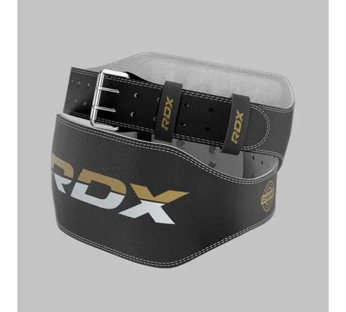 Пояс для бодібілдингу шкіряний RDX 6 - чорний/ розмір S