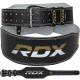 Пояс для бодібілдингу шкіряний RDX 6 - чорний/ розмір M