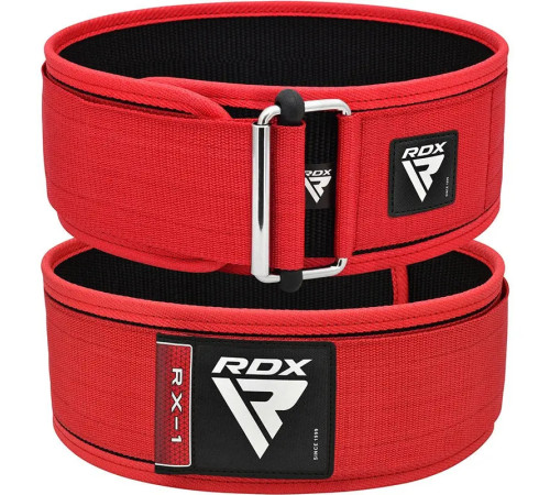 Пояс для бодібілдингу RDX RX1 - червоний/ розмір L