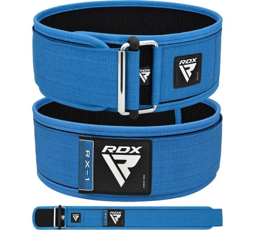 Пояс для бодібілдингу RDX RX1 - синій/ розмір S