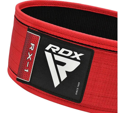 Пояс для бодібілдингу RDX RX1 - червоний/ розмір XL
