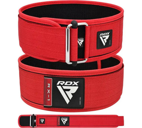 Пояс для бодібілдингу RDX RX1 - червоний/ розмір XL