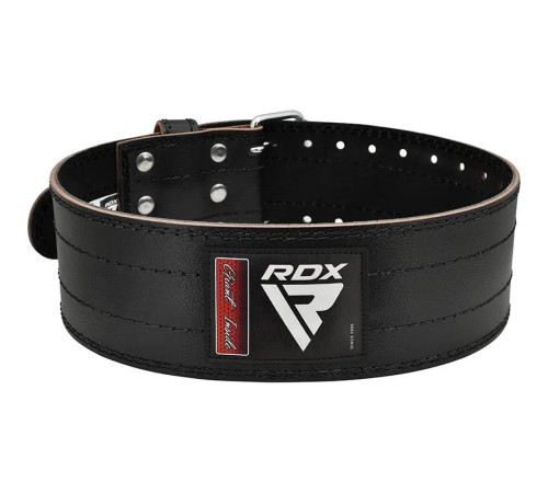 Пояс для пауерліфтингу шкіряний RDX RD1 - чорний/ розмір M
