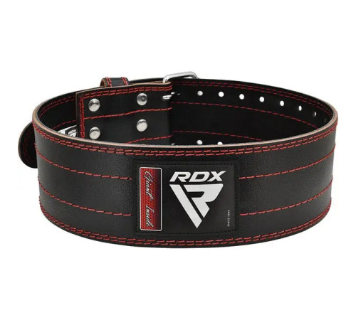 Пояс для пауерліфтингу шкіряний RDX RD1 - червоний/ розмір L