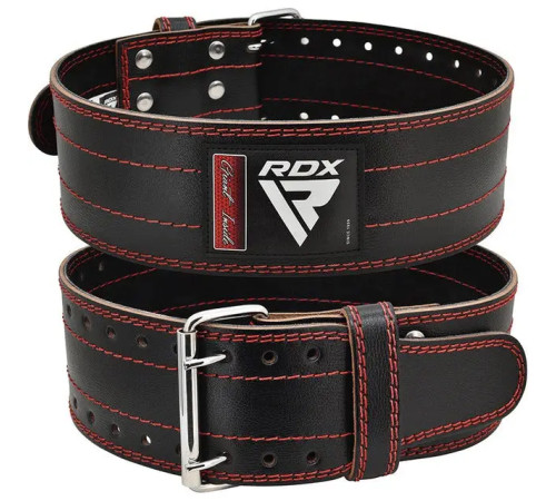 Пояс для пауерліфтингу шкіряний RDX RD1 - червоний/ розмір M