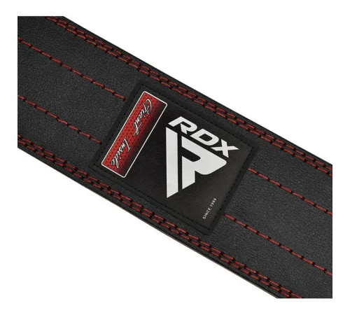 Пояс для пауерліфтингу шкіряний RDX RD1 - червоний/ розмір M