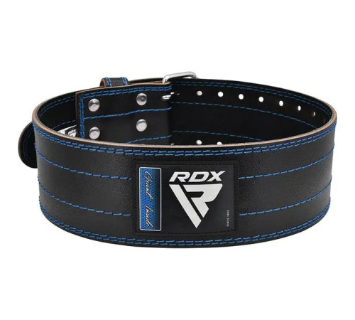 Пояс для пауерліфтингу RDX RD1 шкіряний Blue L