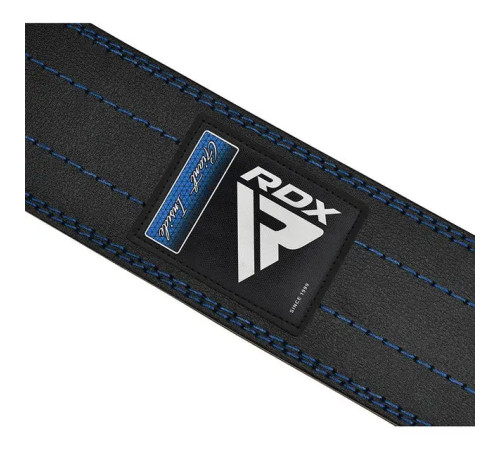 Пояс для пауерліфтингу RDX RD1 шкіряний Blue L